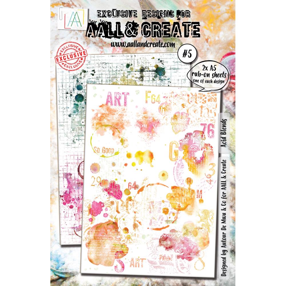 AALL & Create Rub-on Sheets Acid Blends # 5