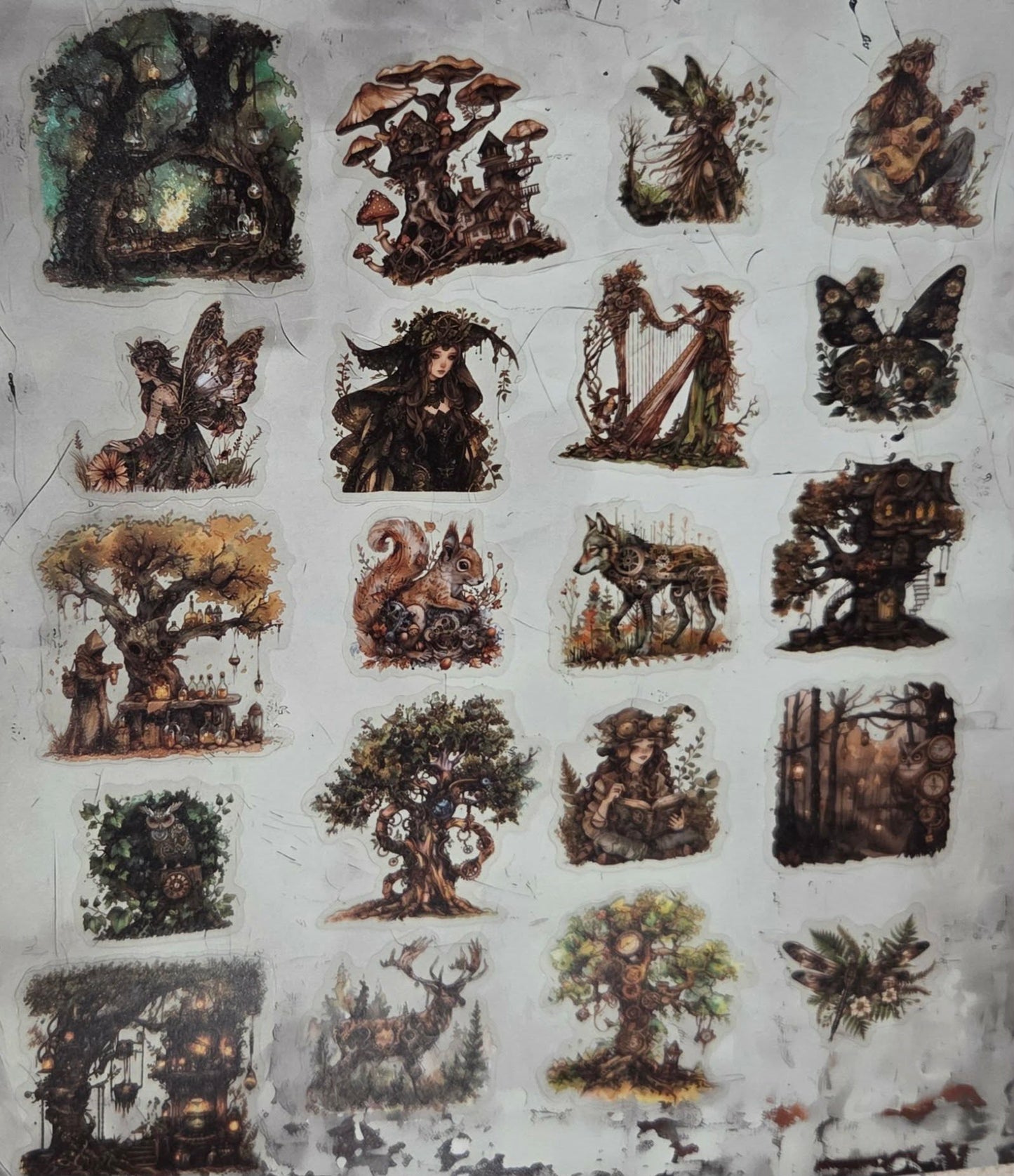Clear Stickers - Punked Forest 20pc