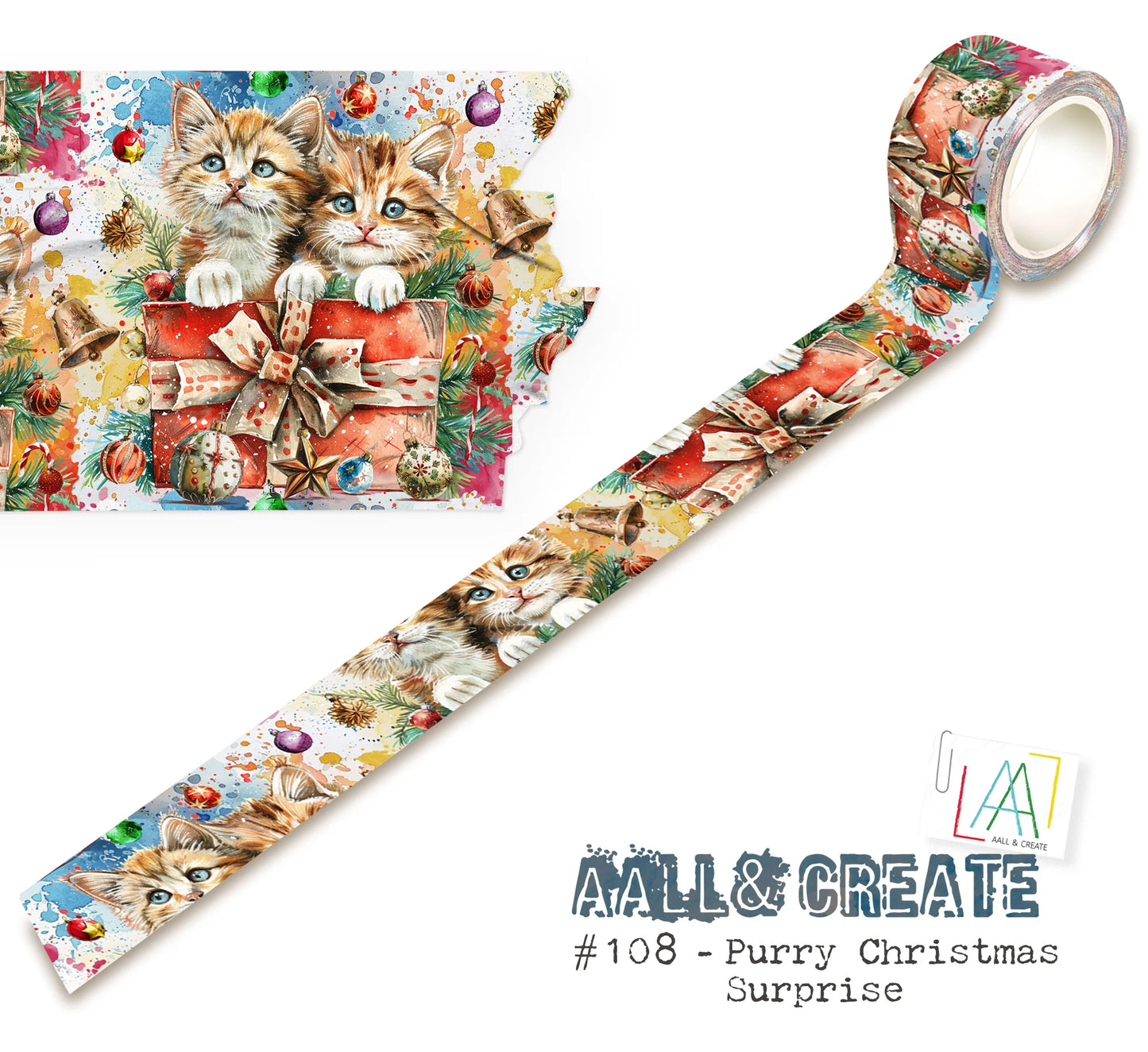 AALL & CREATE - Washi Tape - Purry Christmas Surprise 108