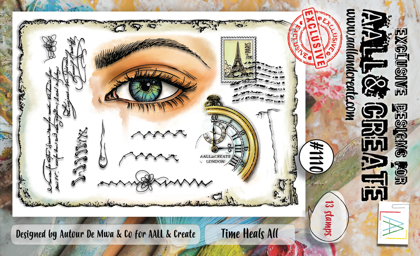 AALL & CREATE - A6 Stamps - Time Heals All #1110