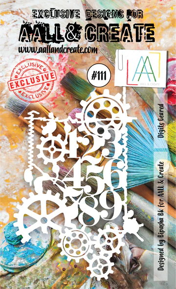 AALL & CREATE - Stencil - Digits Geared #111