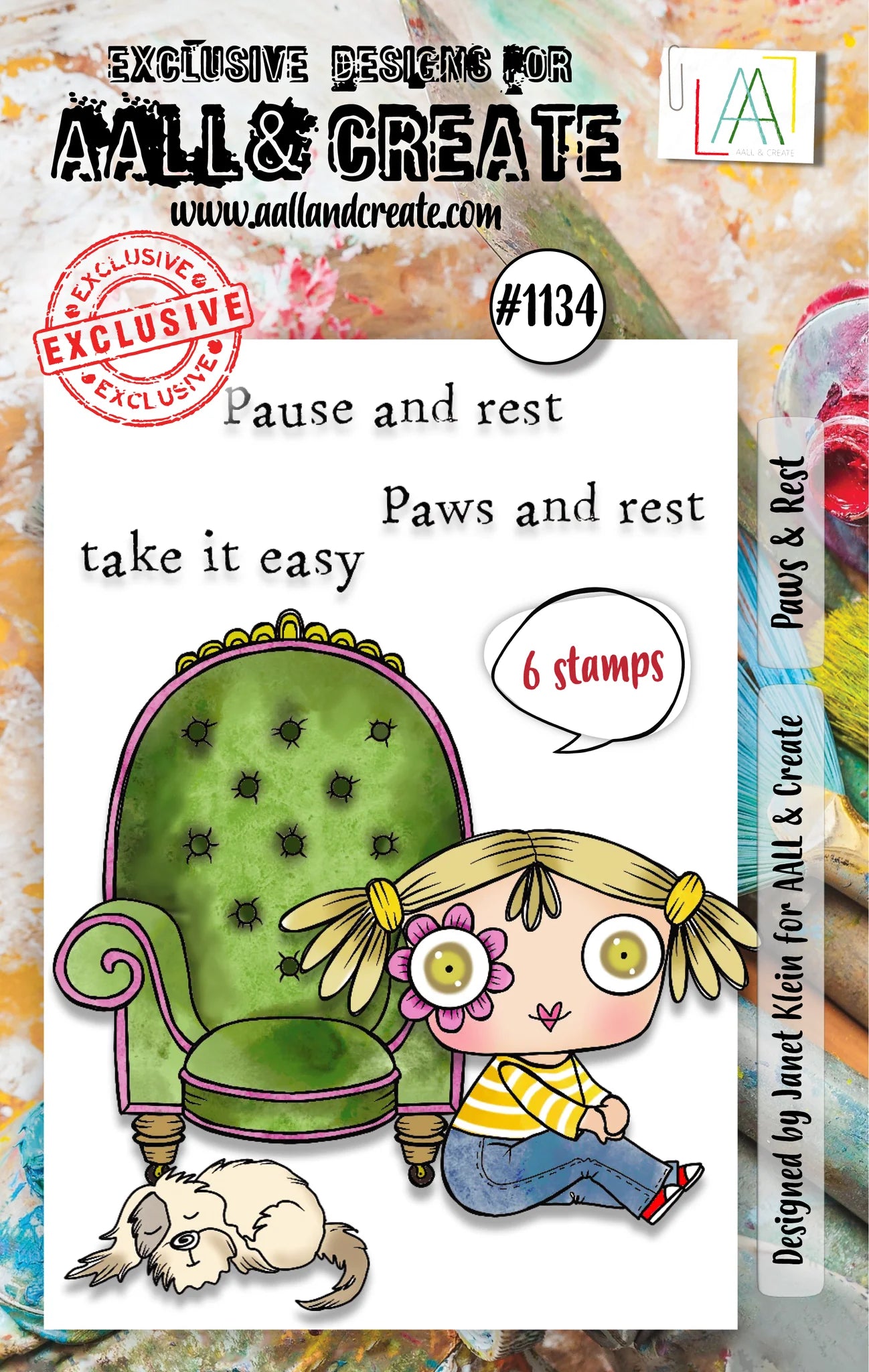AALL & CREATE - A7 Stamp Paws & Rest #1134