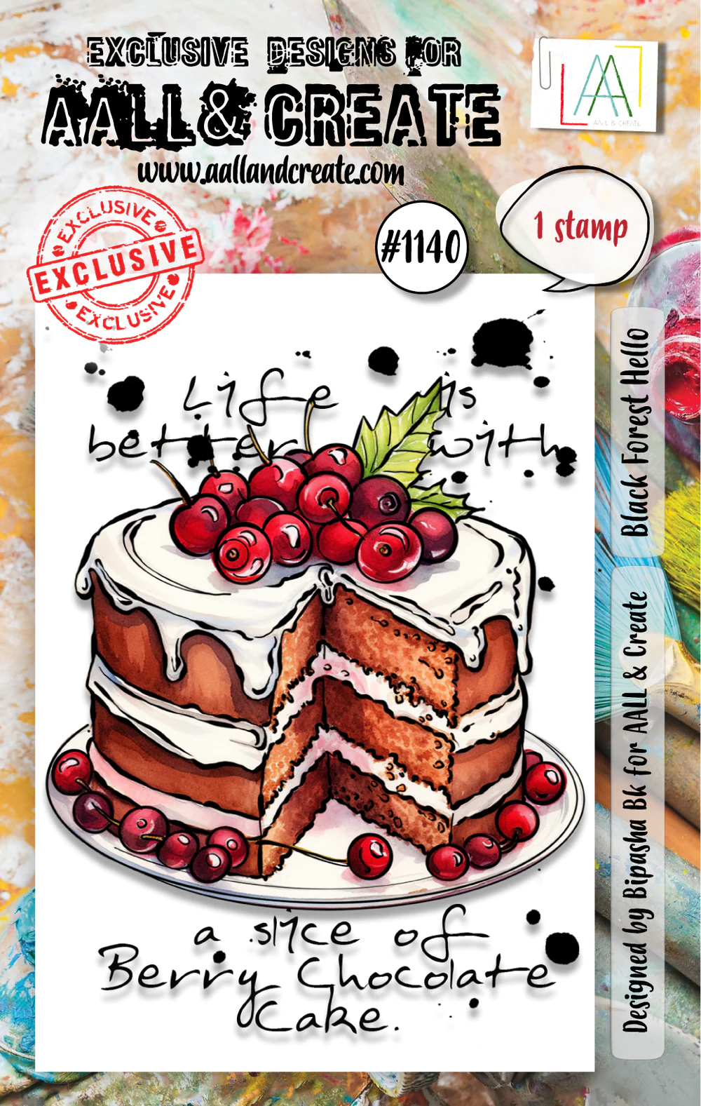 AALL & CREATE - A7 Stamps - Black Forest Hello # 1140