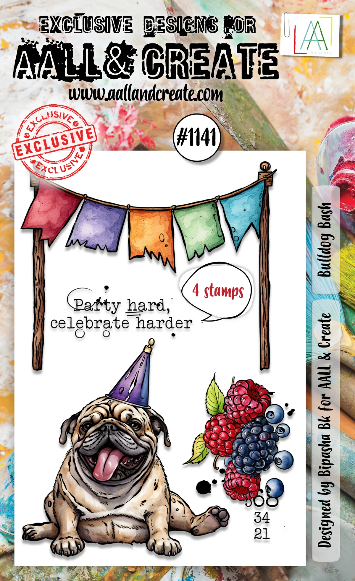 AALL & CREATE - A6 Stamps - Bulldog Bash # 1141
