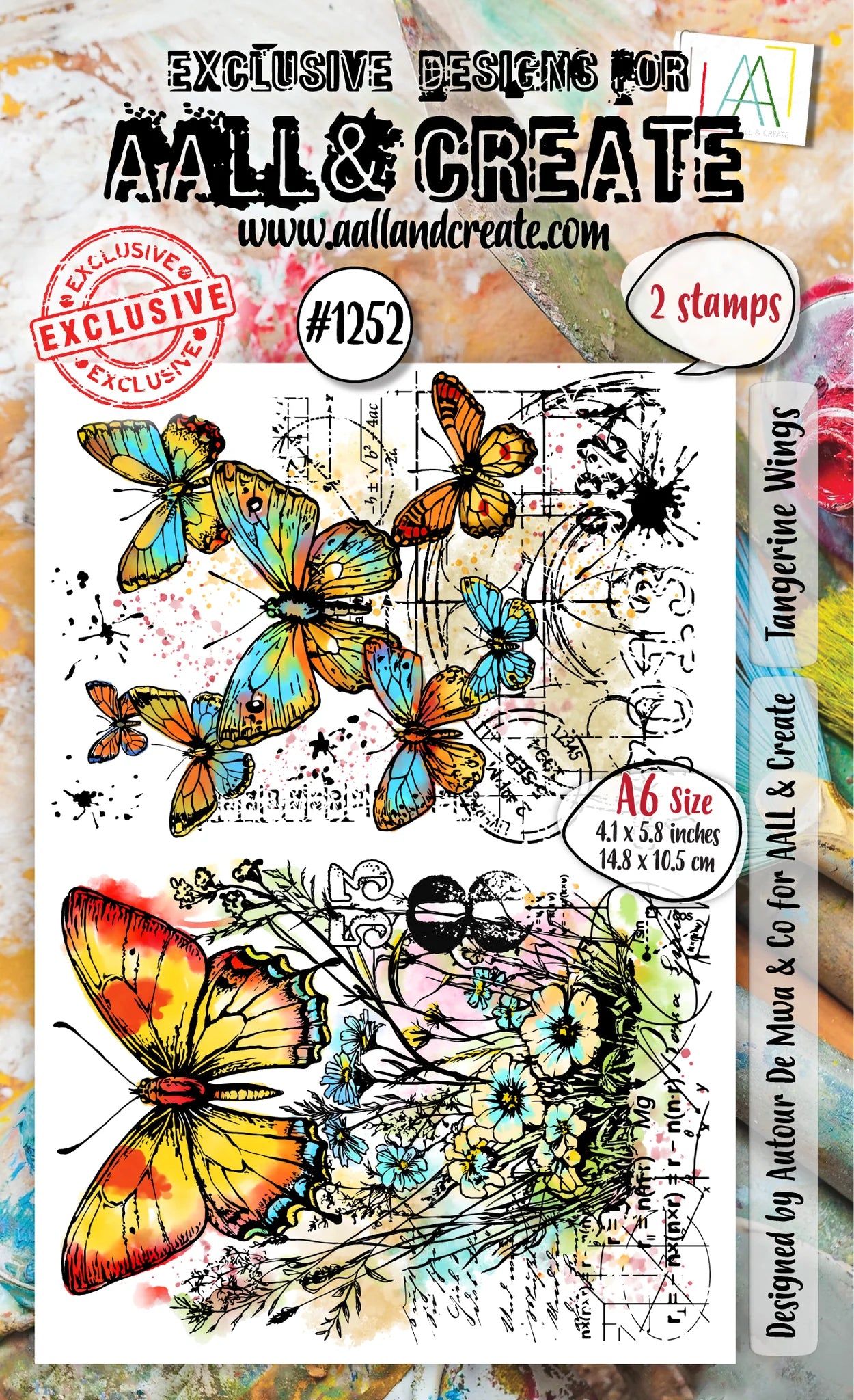 AALL & CREATE - A6 Stamps - Tangerine Wings #1252