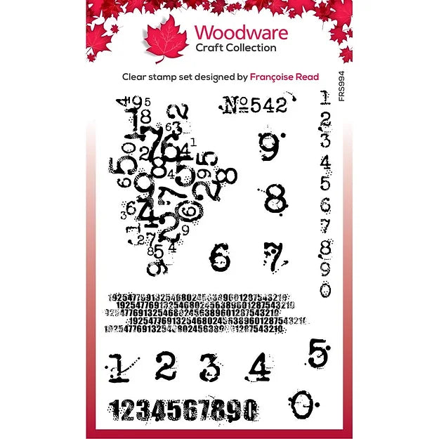 Woodware Craft Collection - Inky Numbers