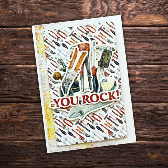 Paper Rose Embossed Die Cuts - Dads Tools