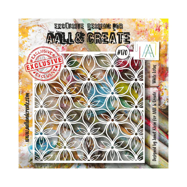 AALL & CREATE - 6X6 Stencil - White Lotus # 170