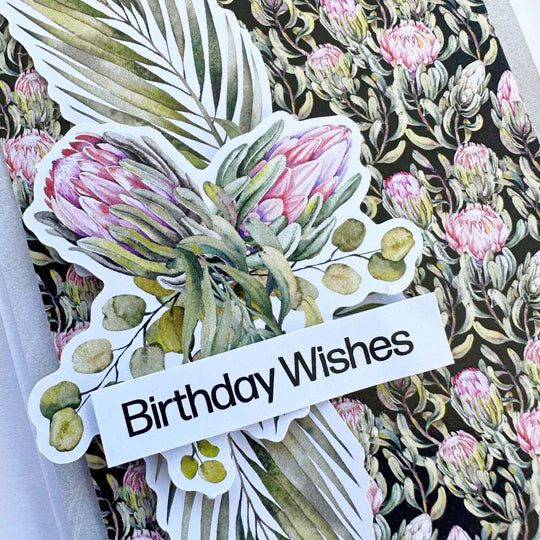 Paper Rose Die Cuts - Happy Birthday Sentiments