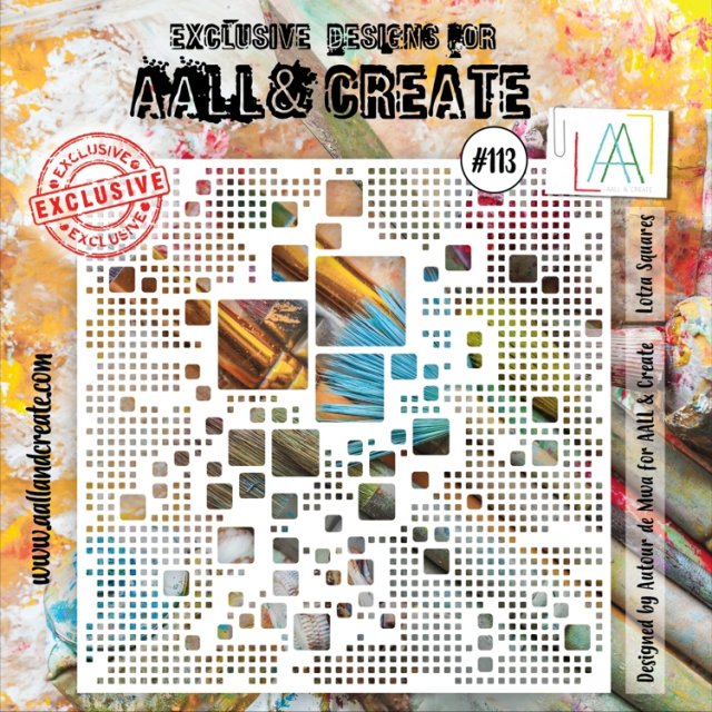 AALL & CREATE - 6X6 Stencil - Lotza Squares