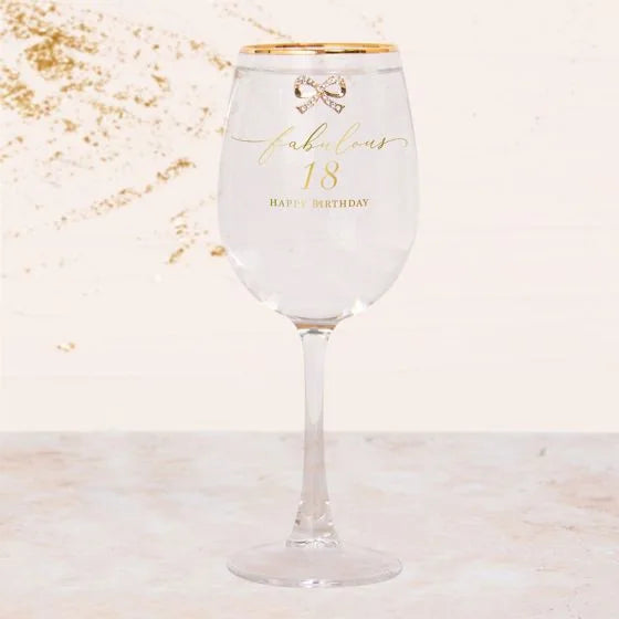 Jewelled 18th Wine Glass