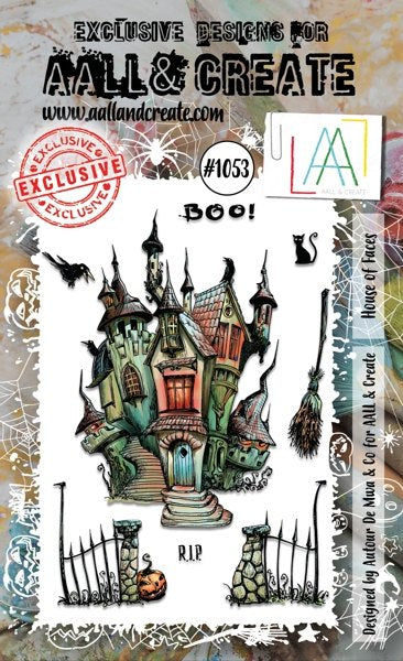 AALL & CREATE - A6 Stamps - House Of Faces # 1053