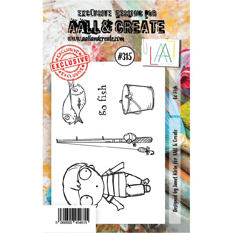 AALL & CREATE - A7 Stamp - Go Fishing #315