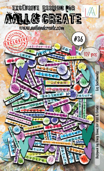 AALL & CREATE - Ephemera Die Cuts - Les Sentiments #36