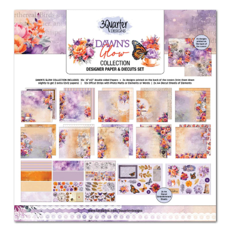 3 Quarter Designs - Dawns Glow Collection Designer Paper & Diecuts Set