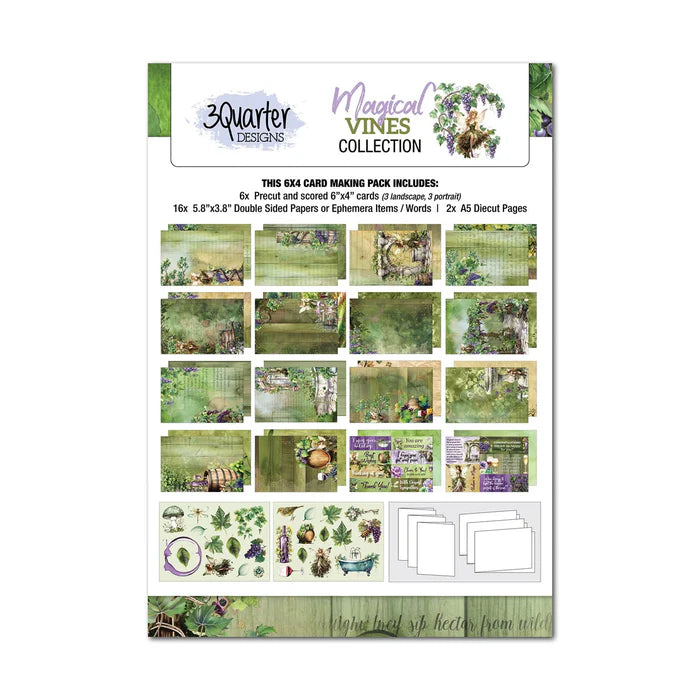 3 Quarter Designs - Magical Vines 6x4 Card Pack