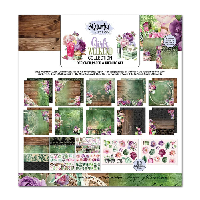3 Quarter Designs - Girls Weekend Collection Designer Paper & Diecuts Set