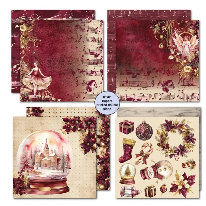 3 Quarter Designs -Sugarplum Wreaths Collection Designer Paper & Diecuts Set 