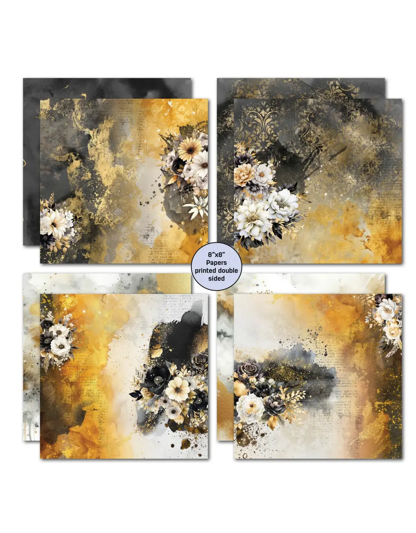 3 Quarter Designs - Golden Ebony 8x8 Pack