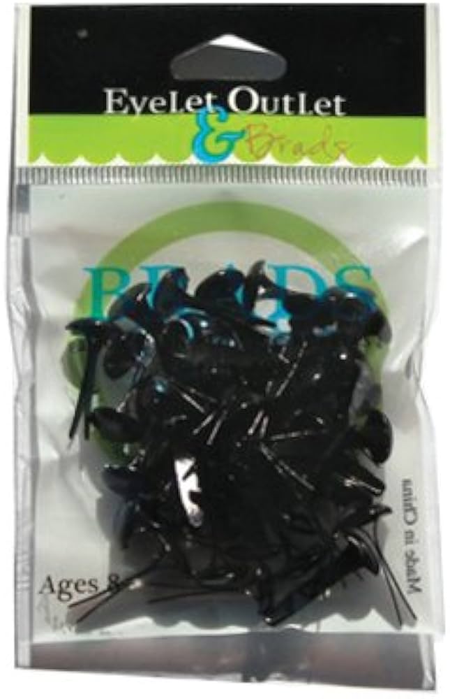 Eyelet Outlet & Brads - 8mm Black Brads