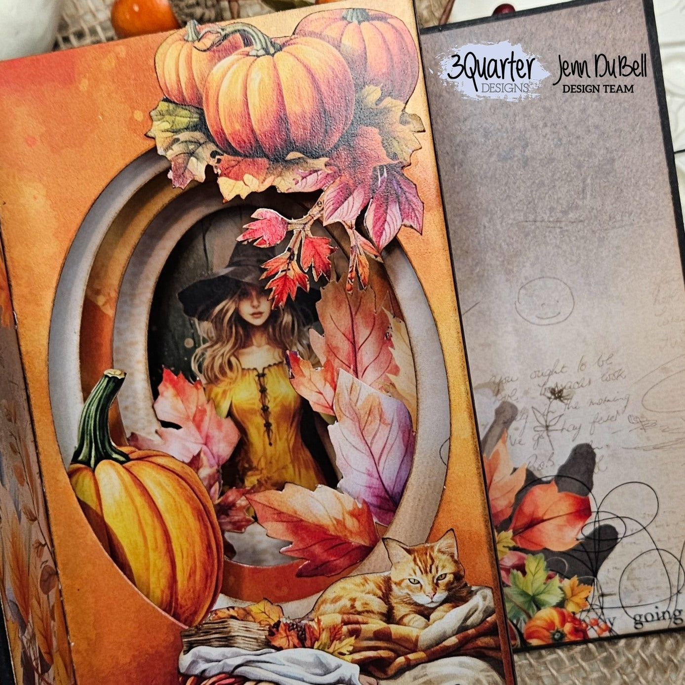 3 Quarter Designs -Falling Leaves 6x4 Card Pack