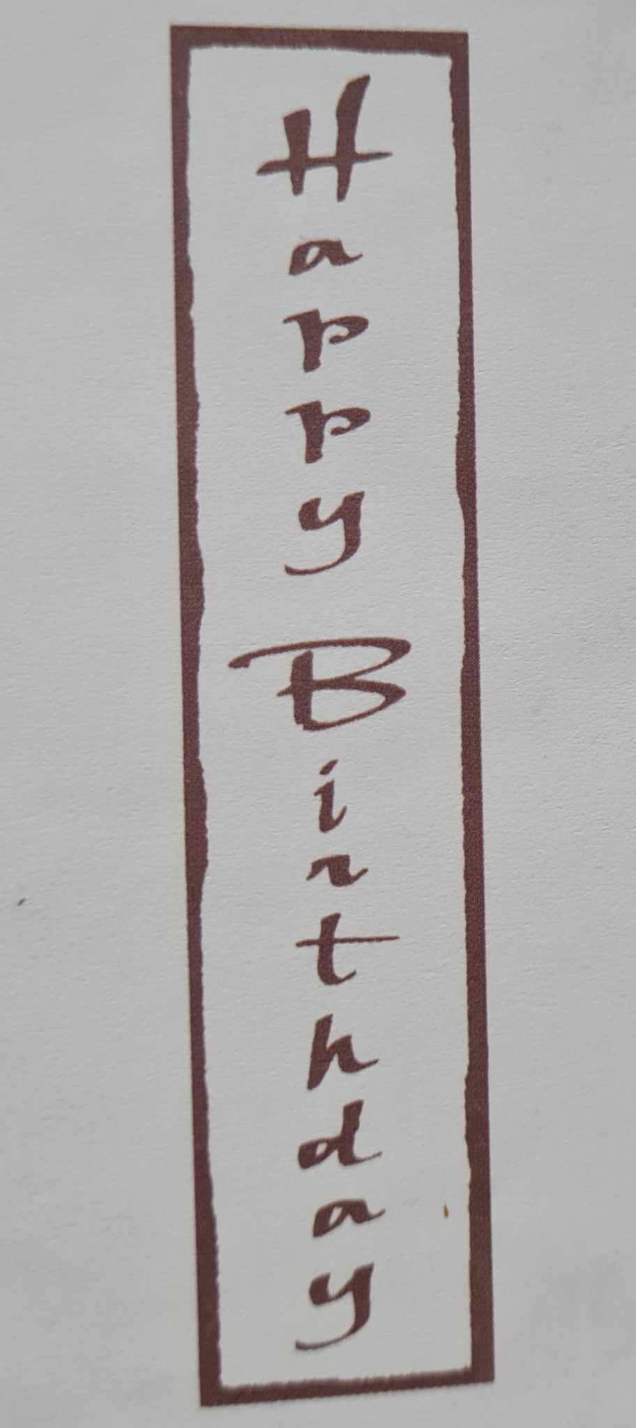 Kaszazz Rubber Stamp - Vertical Happy Birthday