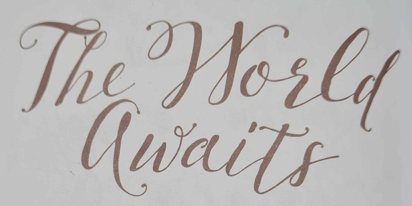 Kaszazz Rubber Stamp - The world Awaits