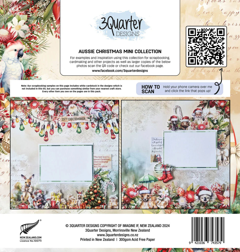 3 Quarter Designs - Aussie Christmas Mini Collection Designer Paper & Diecuts Set