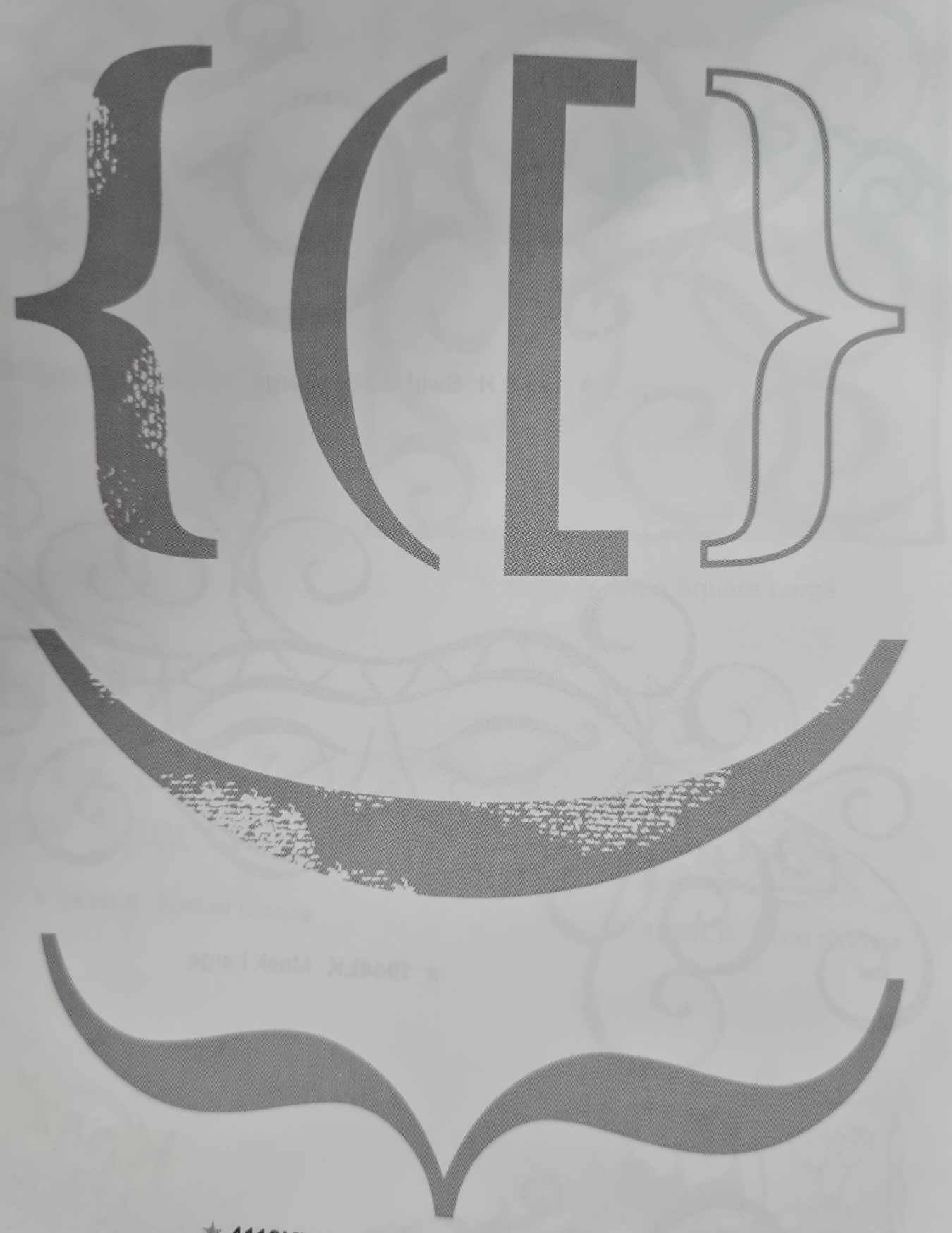 Kaszazz Rubber Stamp - Brackets (un-cut set)