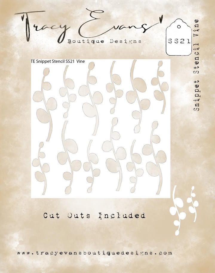 Tracy Evans Boutique Designs - Snippet Stencils - Vine SS21