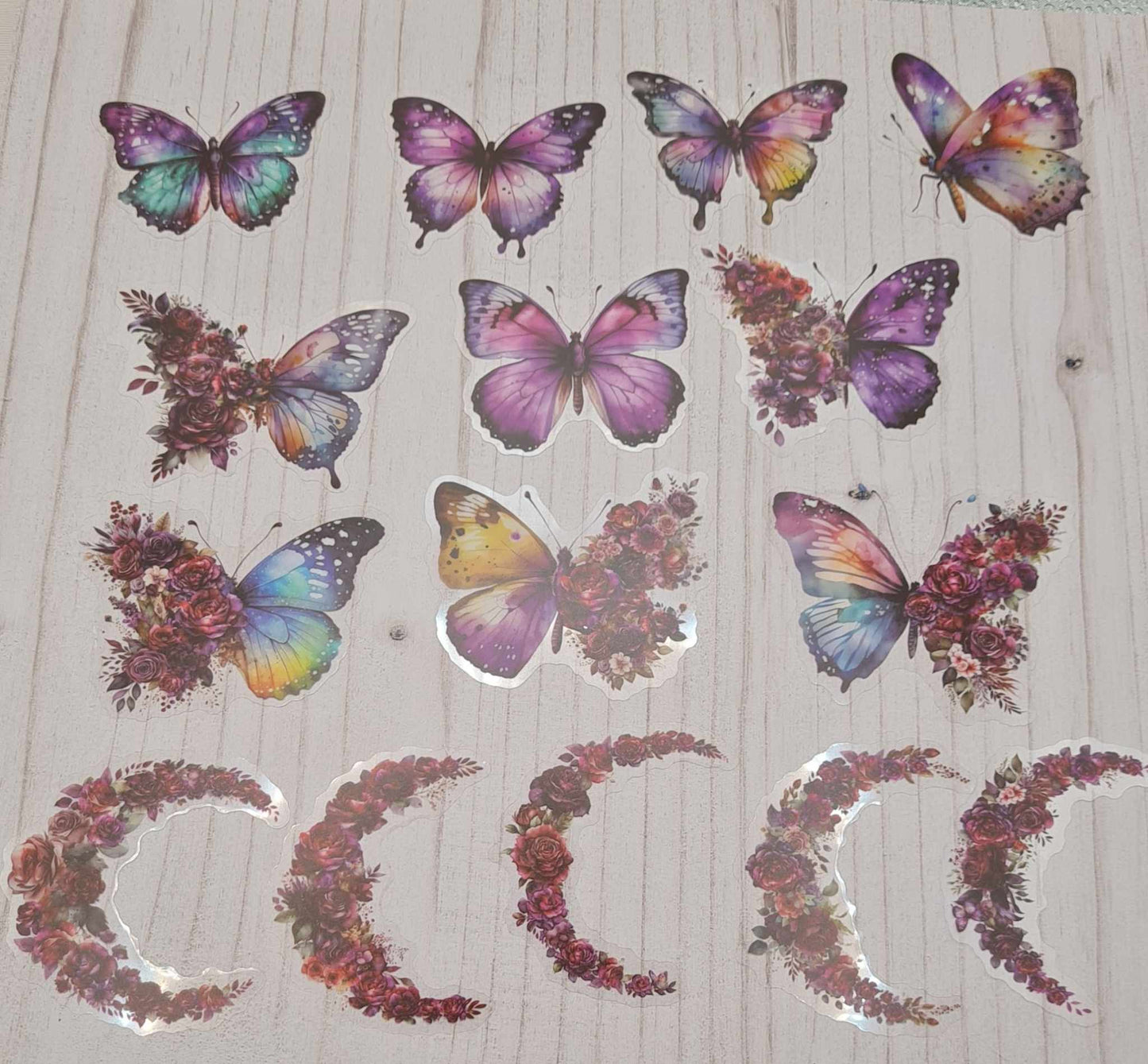 Mystical Butterfly - Clear Stickers - Purple