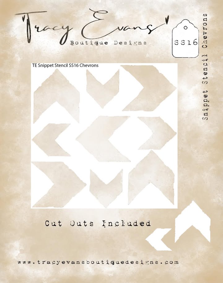 Tracy Evans Boutique Designs - Snippet Stencils - Chevrons SS16