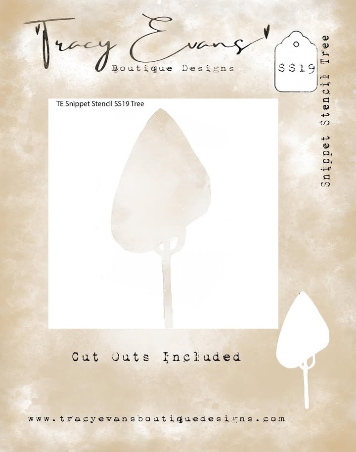 Tracy Evans Boutique Designs - Snippet Stencils - Tree SS19