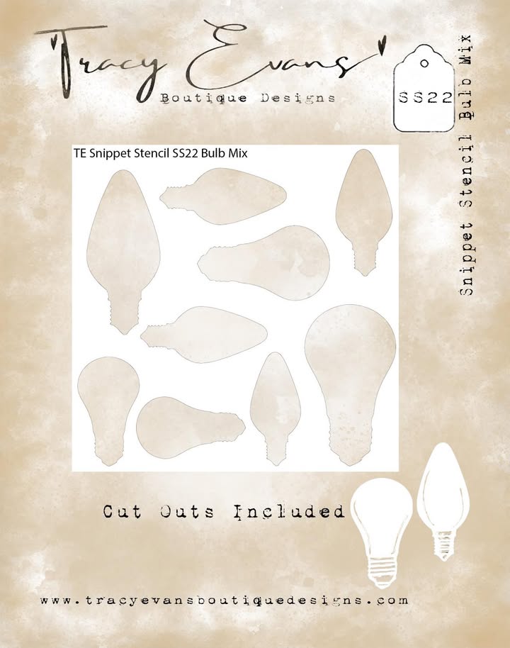 Tracy Evans Boutique Designs - Snippet Stencils - Bulb Mix SS22