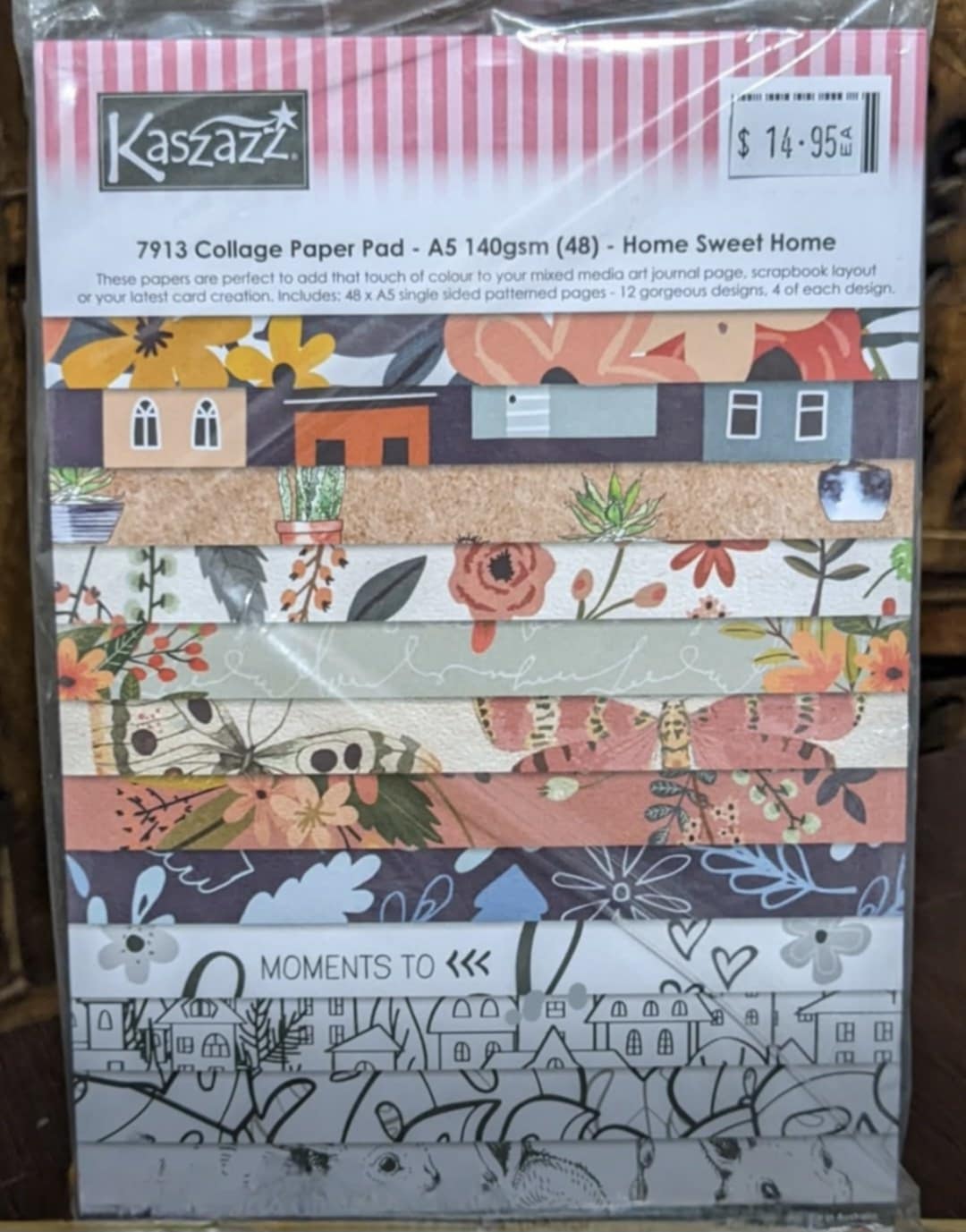 Kaszazz Collage Paper Pad - Home Sweet Home