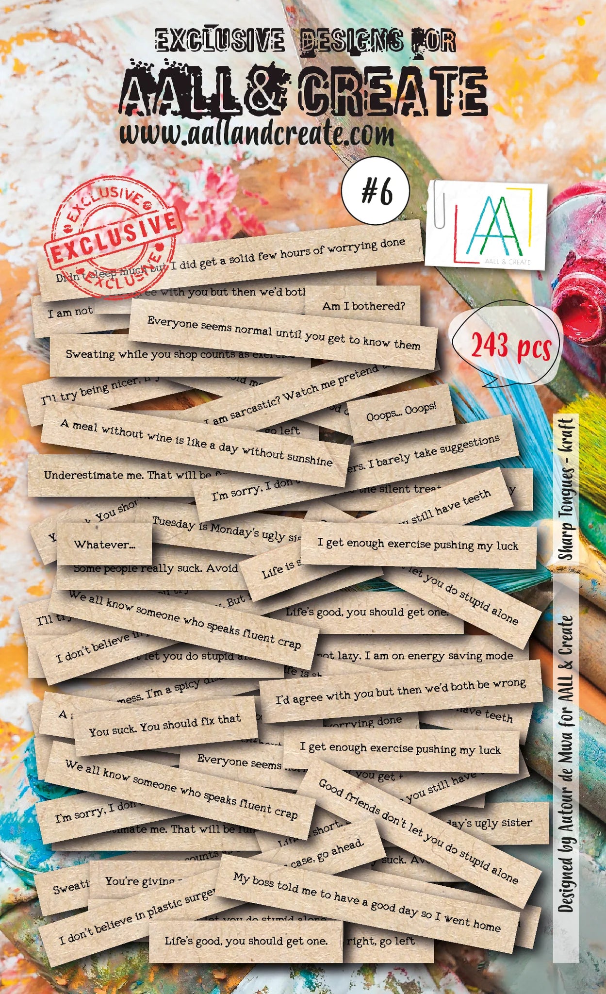 AALL & Create - Ephemera Die Cuts- Sharp Tongues - Kraft #6