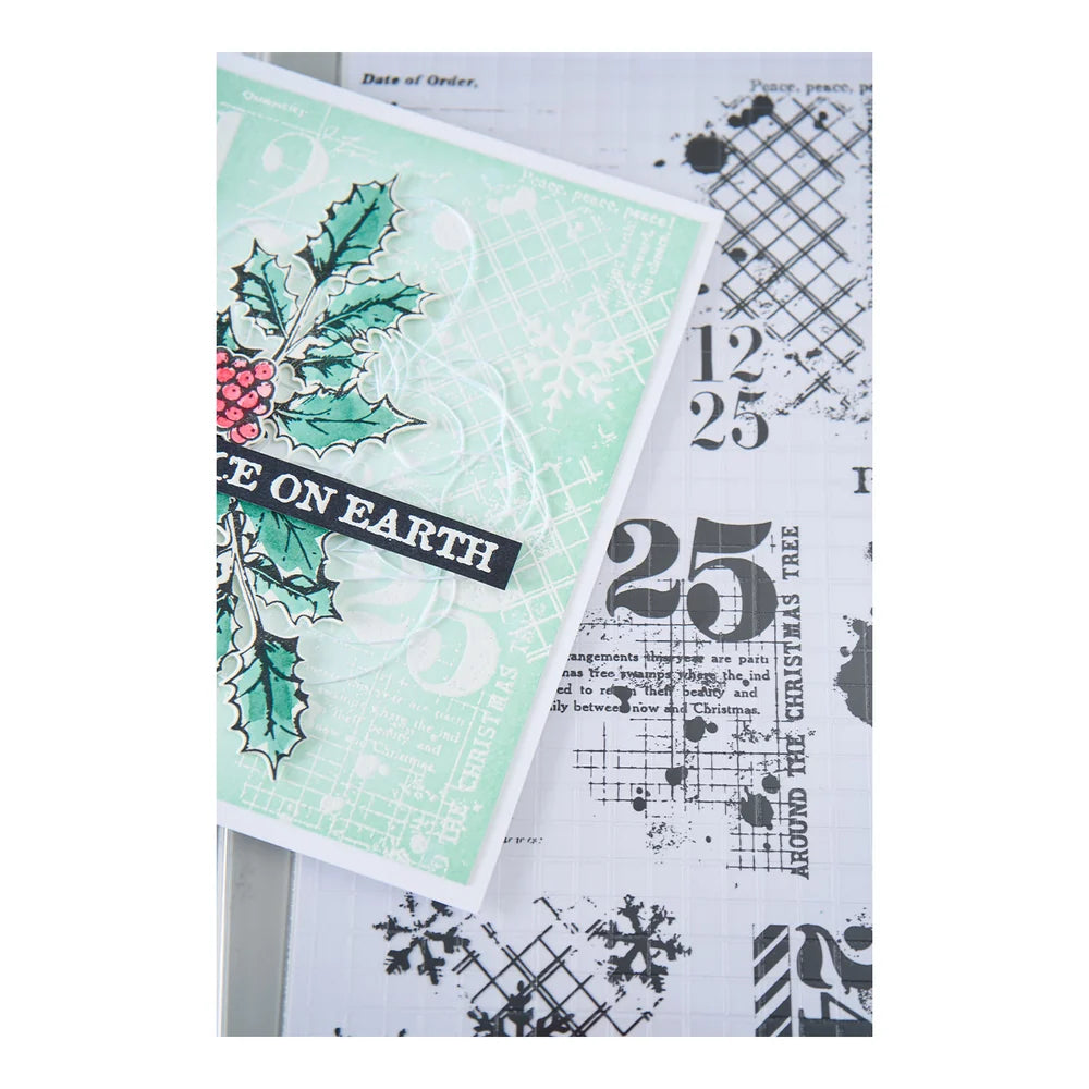 Sizzix - 49 and Market Clear Stamp - Holiday Textures