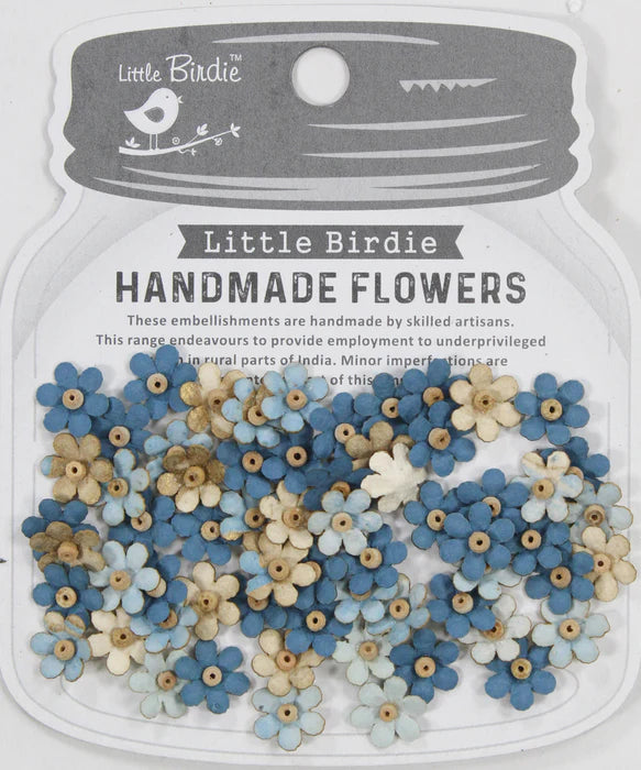 Little Birdie - Natalia Paper Flowers - Aqua Splash