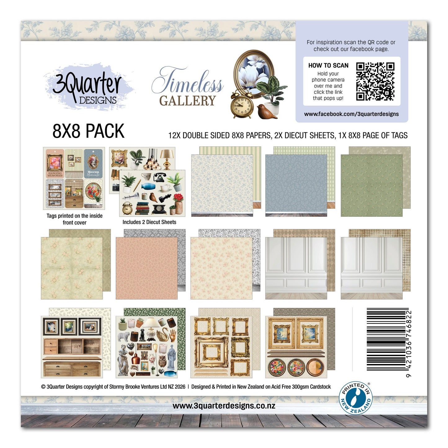 3 Quarter Designs - Timeless Gallery Collection 8x8 Pack