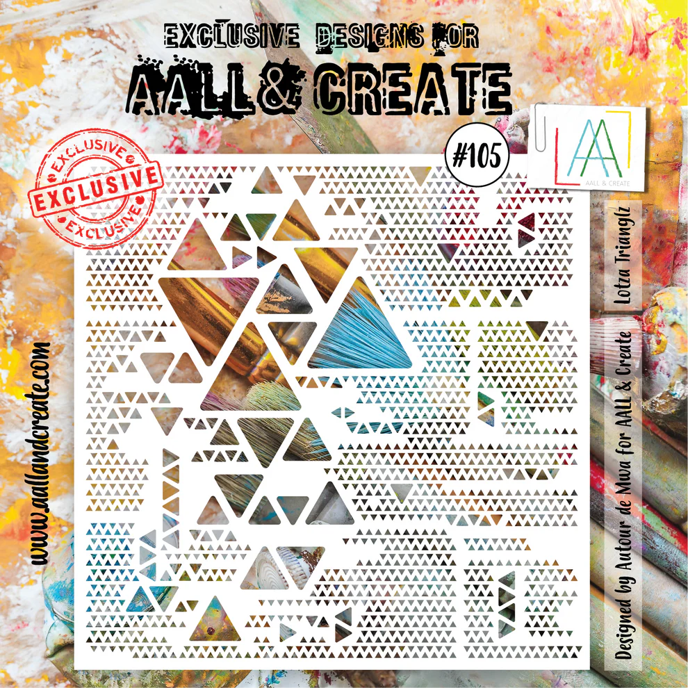 AALL & CREATE - 6X6 Stencil - Lotza Trianglz #105