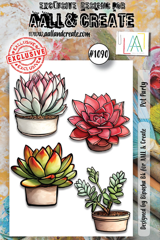 AALL & CREATE - A7 Stamps - Pot Party # 1090