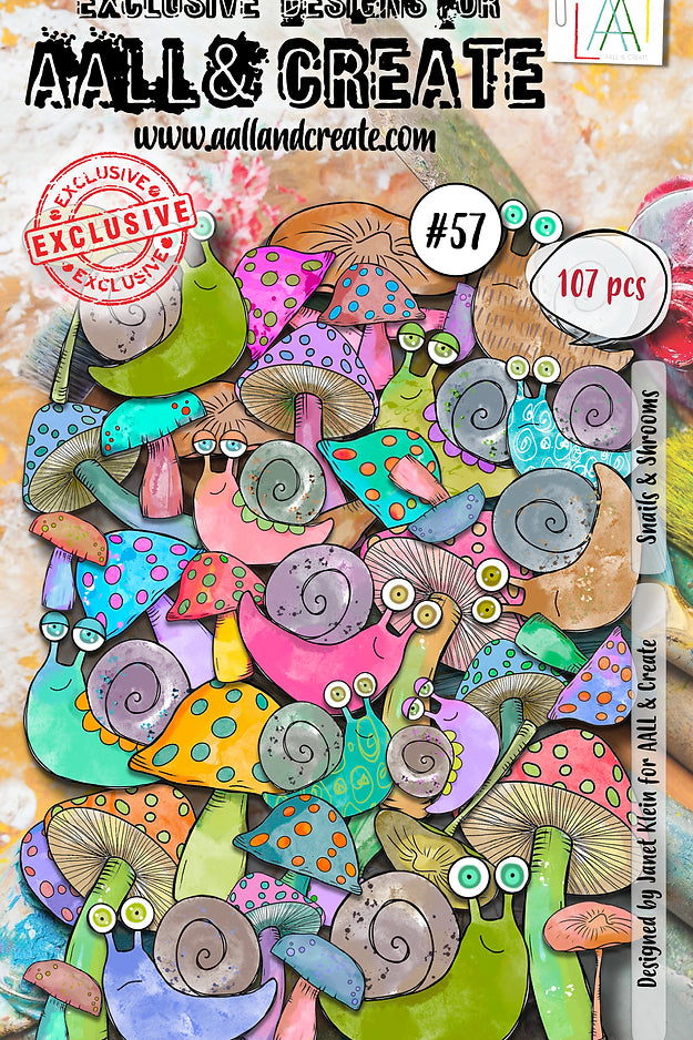 AALL & CREATE - Ephemera Die Cuts - Snails & Shrooms #57