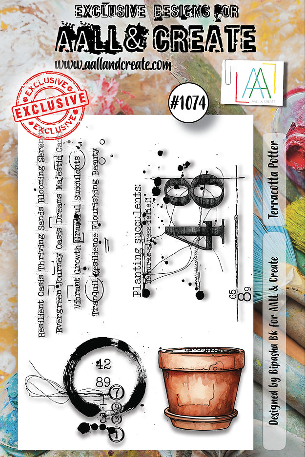 AALL & CREATE - A7 Stamps - Terracotta Potter # 1074