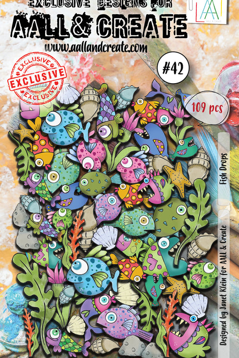 AALL & CREATE - Ephemera Die Cuts - Fish Drops #42