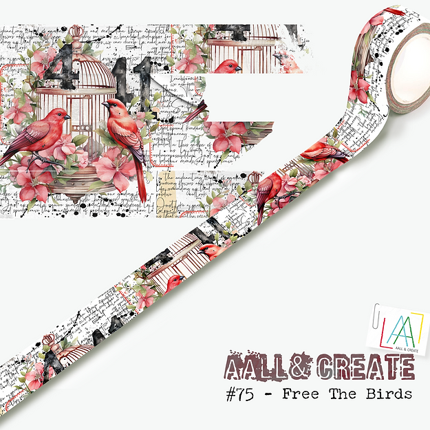 AALL & CREATE - Washi Tape - Free The Birds #75