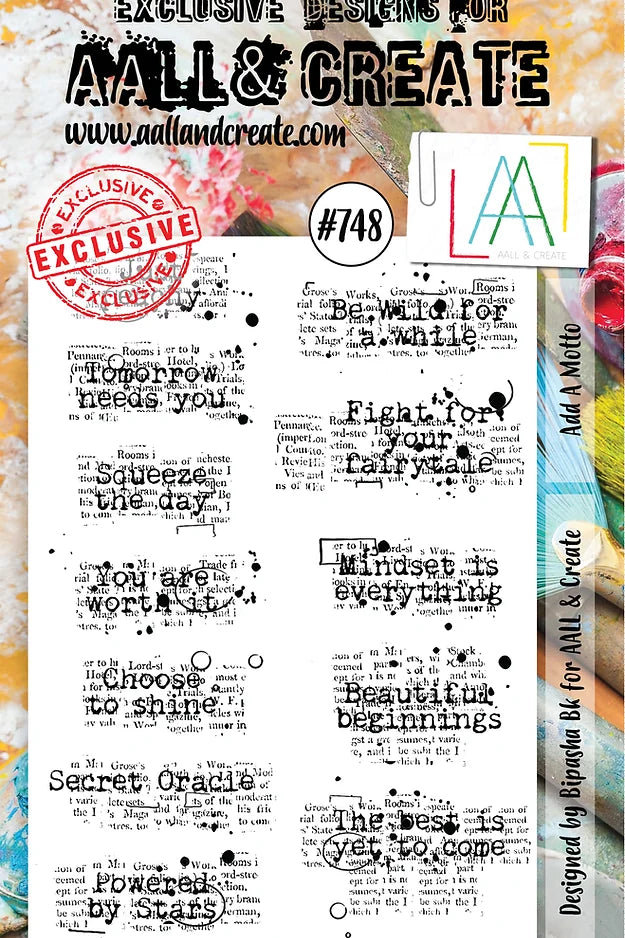AALL & CREATE - A6 Stamps -Add Motto #748