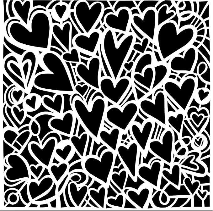 TCW 12 x 12 Stencil - Heartfelt