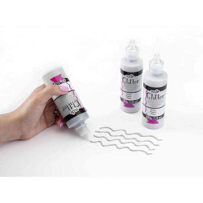 Tulip -Dimensional Fabric Paint - Glitter Silver