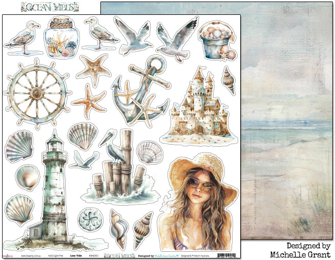 Bee Arty - Ocean Vibes 12'' x 12'' Paper Collection Pack