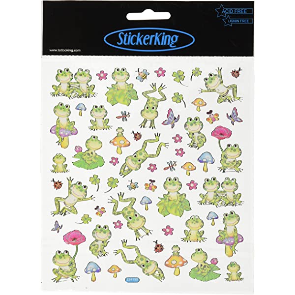 StickerKing - Multi Coloured Spotted Frogs